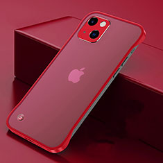 Coque Antichocs Rigide Transparente Crystal Etui Housse H06 pour Apple iPhone 13 Mini Rouge