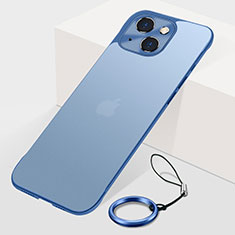 Coque Antichocs Rigide Transparente Crystal Etui Housse H07 pour Apple iPhone 14 Bleu
