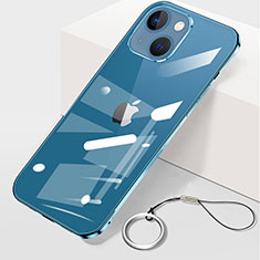 Coque Antichocs Rigide Transparente Crystal Etui Housse H09 pour Apple iPhone 13 Mini Bleu