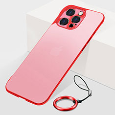 Coque Antichocs Rigide Transparente Crystal Etui Housse H10 pour Apple iPhone 13 Pro Rouge