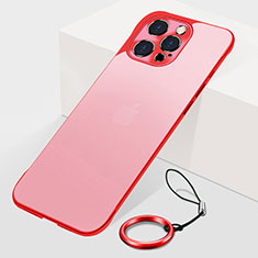 Coque Antichocs Rigide Transparente Crystal Etui Housse H10 pour Apple iPhone 14 Pro Rouge