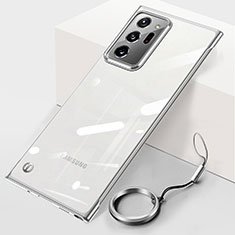 Coque Antichocs Rigide Transparente Crystal Etui Housse JS1 pour Samsung Galaxy Note 20 Ultra 5G Argent