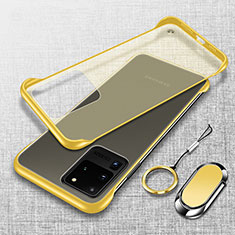 Coque Antichocs Rigide Transparente Crystal Etui Housse JS1 pour Samsung Galaxy S20 Ultra 5G Jaune