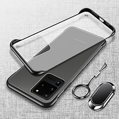 Coque Antichocs Rigide Transparente Crystal Etui Housse JS1 pour Samsung Galaxy S20 Ultra 5G Noir