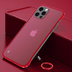 Coque Antichocs Rigide Transparente Crystal Etui Housse N01 pour Apple iPhone 12 Pro Max Rouge