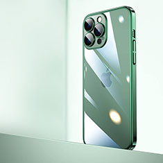 Coque Antichocs Rigide Transparente Crystal Etui Housse QC2 pour Apple iPhone 13 Pro Vert