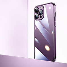 Coque Antichocs Rigide Transparente Crystal Etui Housse QC2 pour Apple iPhone 13 Pro Violet