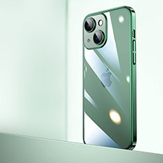 Coque Antichocs Rigide Transparente Crystal Etui Housse QC2 pour Apple iPhone 14 Plus Vert