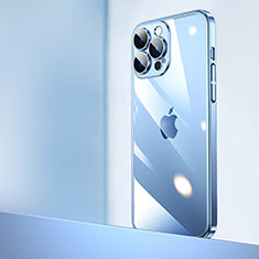 Coque Antichocs Rigide Transparente Crystal Etui Housse QC2 pour Apple iPhone 15 Pro Bleu