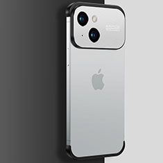 Coque Antichocs Rigide Transparente Crystal Etui Housse QC3 pour Apple iPhone 15 Argent