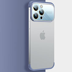 Coque Antichocs Rigide Transparente Crystal Etui Housse QC4 pour Apple iPhone 13 Pro Max Bleu