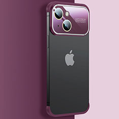 Coque Antichocs Rigide Transparente Crystal Etui Housse QC4 pour Apple iPhone 14 Plus Vin Rouge
