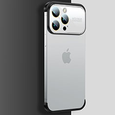 Coque Antichocs Rigide Transparente Crystal Etui Housse QC4 pour Apple iPhone 14 Pro Max Argent