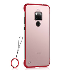Coque Antichocs Rigide Transparente Crystal Etui Housse S01 pour Huawei Mate 20 X 5G Rouge
