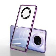 Coque Antichocs Rigide Transparente Crystal Etui Housse S01 pour Huawei Mate 30 5G Violet