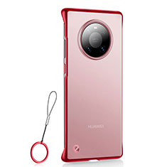 Coque Antichocs Rigide Transparente Crystal Etui Housse S01 pour Huawei Mate 40E 5G Rouge