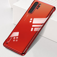 Coque Antichocs Rigide Transparente Crystal Etui Housse S01 pour Huawei P30 Pro New Edition Rouge