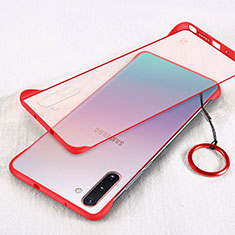 Coque Antichocs Rigide Transparente Crystal Etui Housse S01 pour Samsung Galaxy Note 10 5G Rouge
