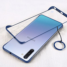 Coque Antichocs Rigide Transparente Crystal Etui Housse S01 pour Samsung Galaxy Note 10 Bleu