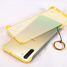 Coque Antichocs Rigide Transparente Crystal Etui Housse S01 pour Samsung Galaxy Note 10 Jaune