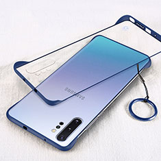 Coque Antichocs Rigide Transparente Crystal Etui Housse S01 pour Samsung Galaxy Note 10 Plus 5G Bleu