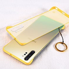Coque Antichocs Rigide Transparente Crystal Etui Housse S01 pour Samsung Galaxy Note 10 Plus Jaune