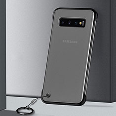 Coque Antichocs Rigide Transparente Crystal Etui Housse S01 pour Samsung Galaxy S10 Noir