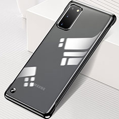 Coque Antichocs Rigide Transparente Crystal Etui Housse S01 pour Samsung Galaxy S20 Noir
