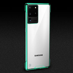 Coque Antichocs Rigide Transparente Crystal Etui Housse S01 pour Samsung Galaxy S20 Ultra 5G Vert