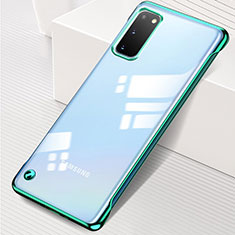 Coque Antichocs Rigide Transparente Crystal Etui Housse S01 pour Samsung Galaxy S20 Vert