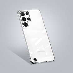 Coque Antichocs Rigide Transparente Crystal Etui Housse S01 pour Samsung Galaxy S21 Ultra 5G Noir