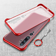 Coque Antichocs Rigide Transparente Crystal Etui Housse S01 pour Xiaomi Mi Note 10 Pro Rouge