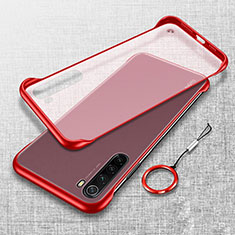Coque Antichocs Rigide Transparente Crystal Etui Housse S01 pour Xiaomi Redmi Note 8 (2021) Rouge