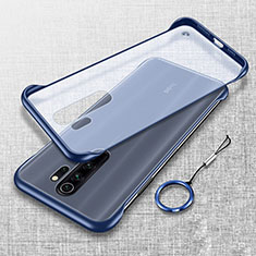 Coque Antichocs Rigide Transparente Crystal Etui Housse S01 pour Xiaomi Redmi Note 8 Pro Bleu