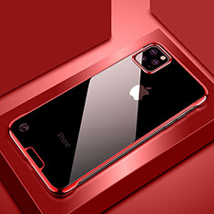 Coque Antichocs Rigide Transparente Crystal Etui Housse S02 pour Apple iPhone 11 Pro Max Rouge