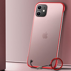 Coque Antichocs Rigide Transparente Crystal Etui Housse S02 pour Apple iPhone 11 Rouge