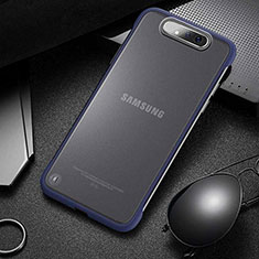 Coque Antichocs Rigide Transparente Crystal Etui Housse S02 pour Samsung Galaxy A90 4G Bleu