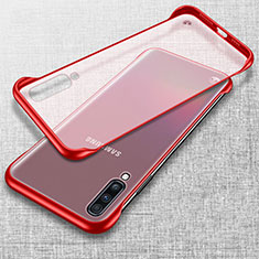 Coque Antichocs Rigide Transparente Crystal Etui Housse S02 pour Samsung Galaxy A90 5G Rouge