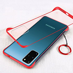 Coque Antichocs Rigide Transparente Crystal Etui Housse S02 pour Samsung Galaxy S20 Plus Rouge