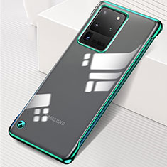 Coque Antichocs Rigide Transparente Crystal Etui Housse S02 pour Samsung Galaxy S20 Ultra 5G Vert