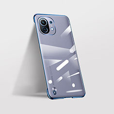 Coque Antichocs Rigide Transparente Crystal Etui Housse S02 pour Xiaomi Mi 11 5G Bleu