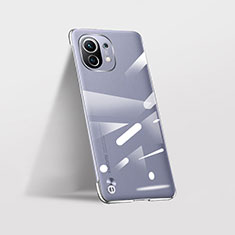 Coque Antichocs Rigide Transparente Crystal Etui Housse S02 pour Xiaomi Mi 11 Lite 4G Argent