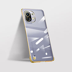 Coque Antichocs Rigide Transparente Crystal Etui Housse S02 pour Xiaomi Mi 11 Lite 4G Or