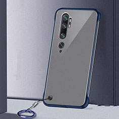 Coque Antichocs Rigide Transparente Crystal Etui Housse S02 pour Xiaomi Mi Note 10 Bleu