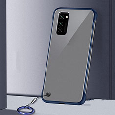 Coque Antichocs Rigide Transparente Crystal Etui Housse S03 pour Huawei Honor V30 5G Bleu