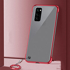 Coque Antichocs Rigide Transparente Crystal Etui Housse S03 pour Huawei Honor V30 5G Rouge