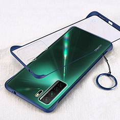 Coque Antichocs Rigide Transparente Crystal Etui Housse S03 pour Huawei Nova 7 SE 5G Bleu