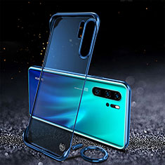 Coque Antichocs Rigide Transparente Crystal Etui Housse S03 pour Huawei P30 Pro New Edition Bleu