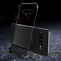 Coque Antichocs Rigide Transparente Crystal Etui Housse S03 pour Samsung Galaxy S10 Plus Noir