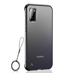 Coque Antichocs Rigide Transparente Crystal Etui Housse S04 pour Huawei Honor V30 Pro 5G Noir